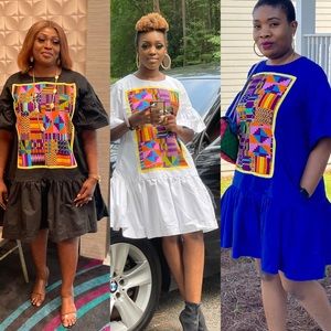 Abstract print free Ankara African print  dress